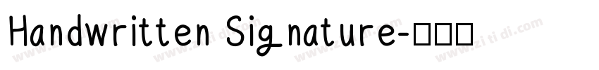 Handwritten Signature字体转换
